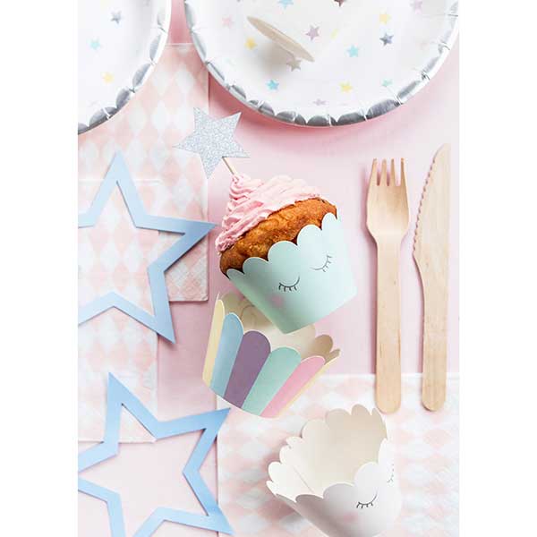 Cupcake wrappers Unicorn, 5x7.5x 5cm - 6pk