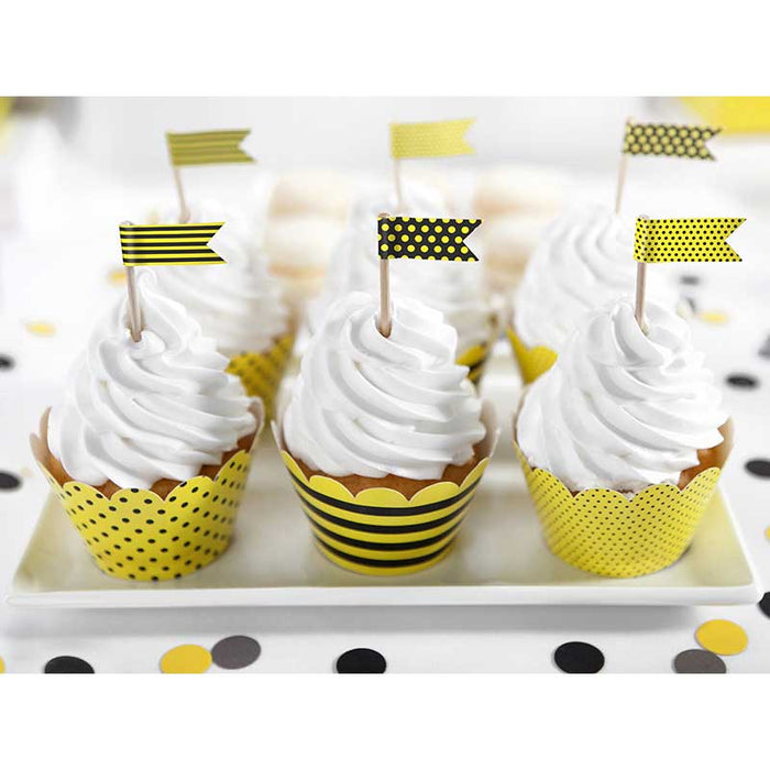 Cupcake Toppers - Bee - 6pk