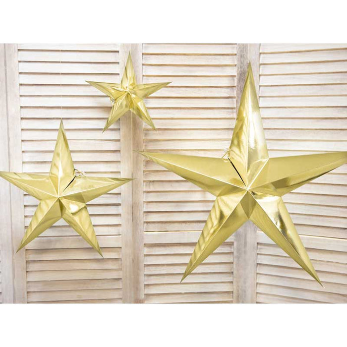 Paper star, 30cm, gold