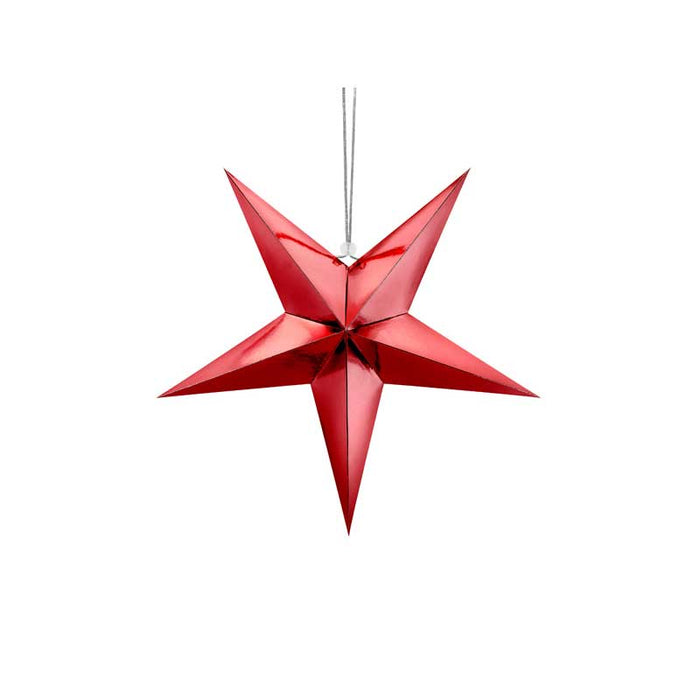 Paper star, 45cm, red