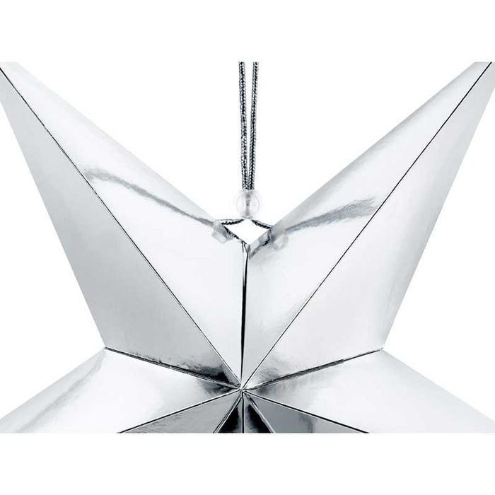 Paper star, 45cm, silver