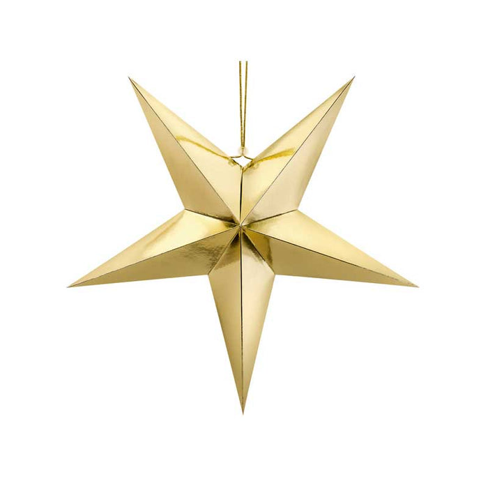 Paper star, 70cm, gold