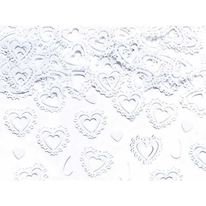 Confetti Hearts, white, 15g