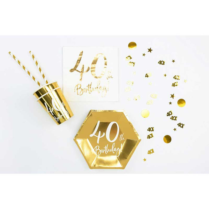 Metallic confetti, number 40, 15g