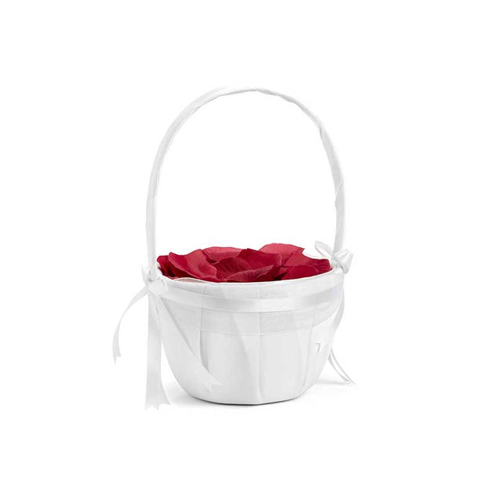 Flower Girl Basket -  White