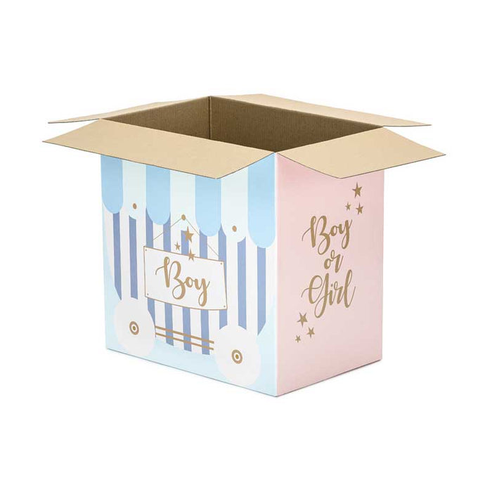 Gender Reveal Balloons box - Boy or Girl, 60x40x60cm