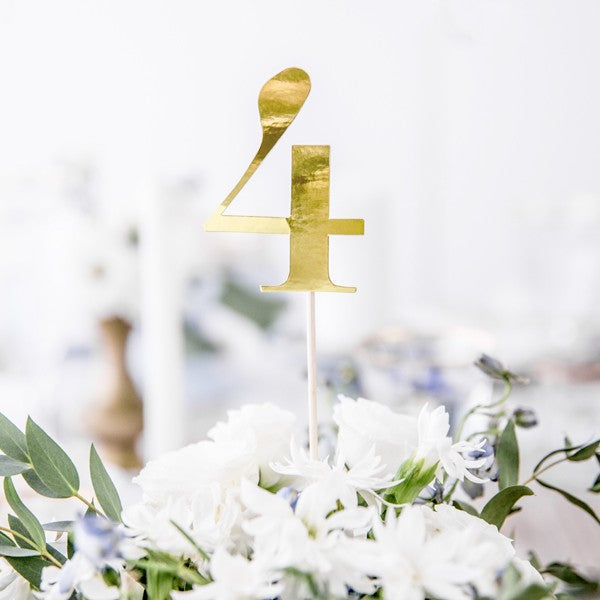 Table Numbers - Gold
