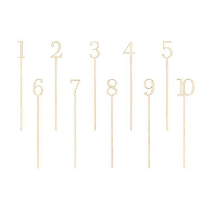 Wooden table numbers, 25 cm