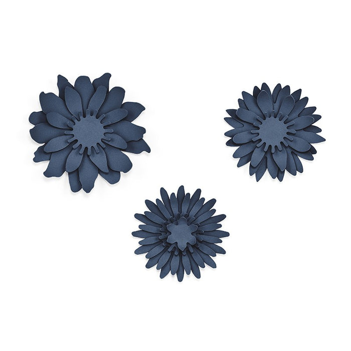 Paper Flowers - Navy Blue - 3pk