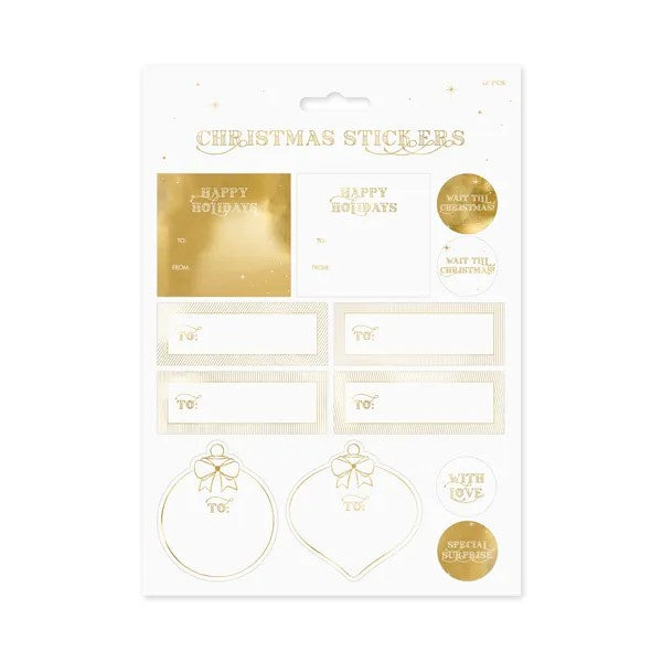Christmas stickers, gold