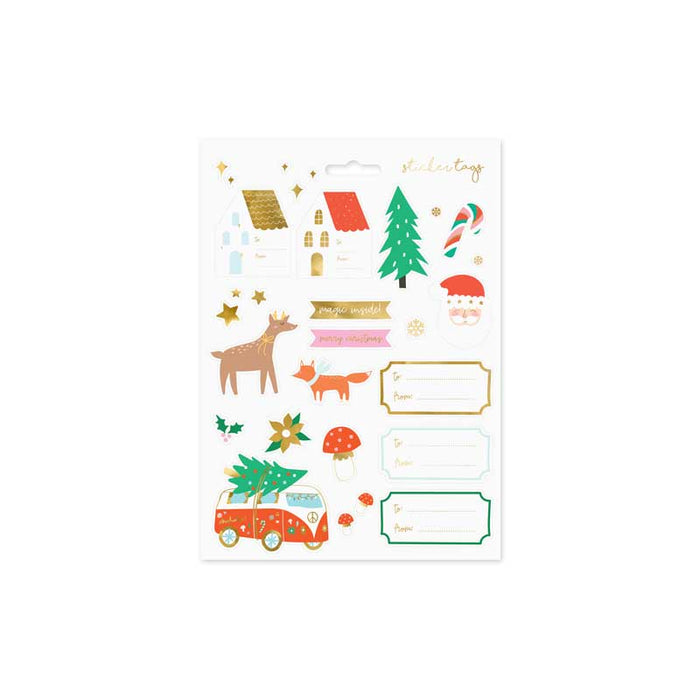 Christmas stickers Winter forest x 20pcs