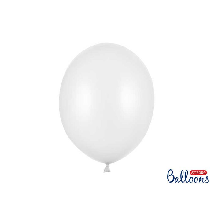 Balloon Latex Metallic - White 30cm - 50pk