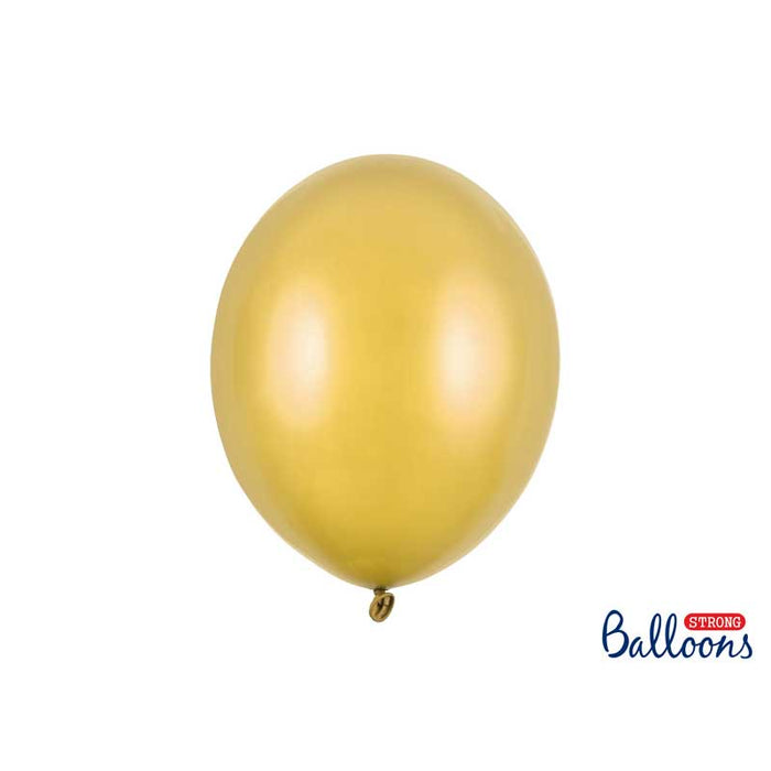 Balloon Latex Metallic - Gold 30cm - 50pk