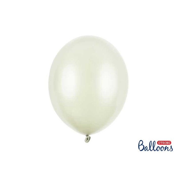 Balloon Latex Metallic - Ivory 30cm - 50pk