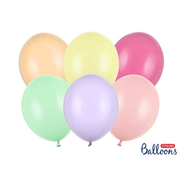 Balloon Latex Plain - Mixed Pastel Colours 30cm