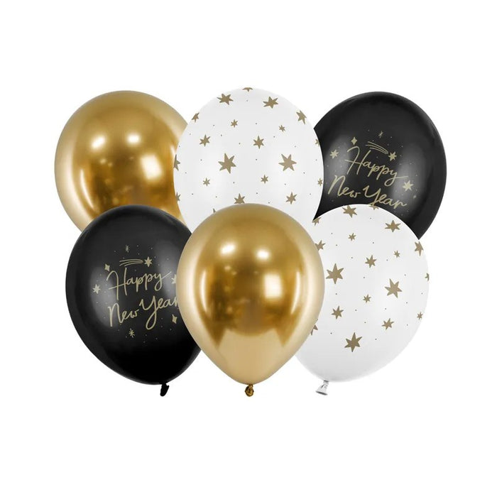 Balloons 30 cm, Happy New Year, mix