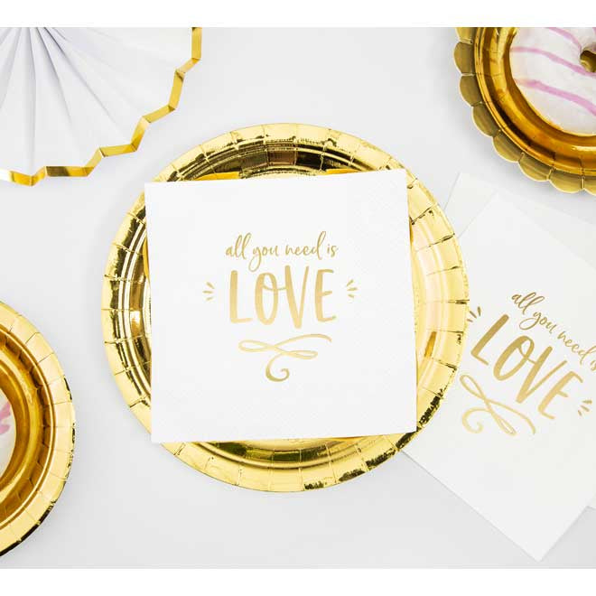 Lunch Napkins - All you need is Love - 20pk