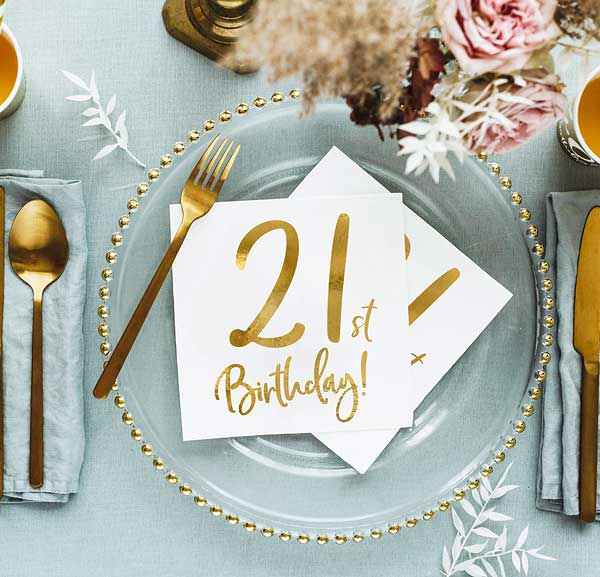 Lunch Napkins - 21st Birthday - 20pk