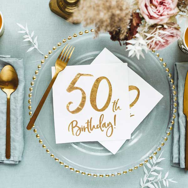Lunch Napkins - 50th Birthday - 20pk