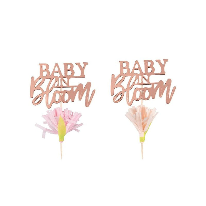 Baby in Bloom - Cupcake Toppers - Baby in Bloom