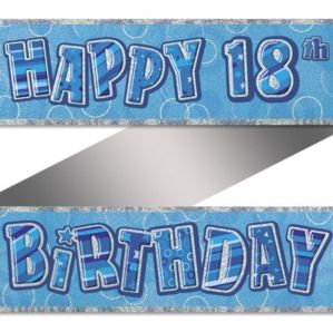 18th Prismatic B'Day Banner Dazzling Effect