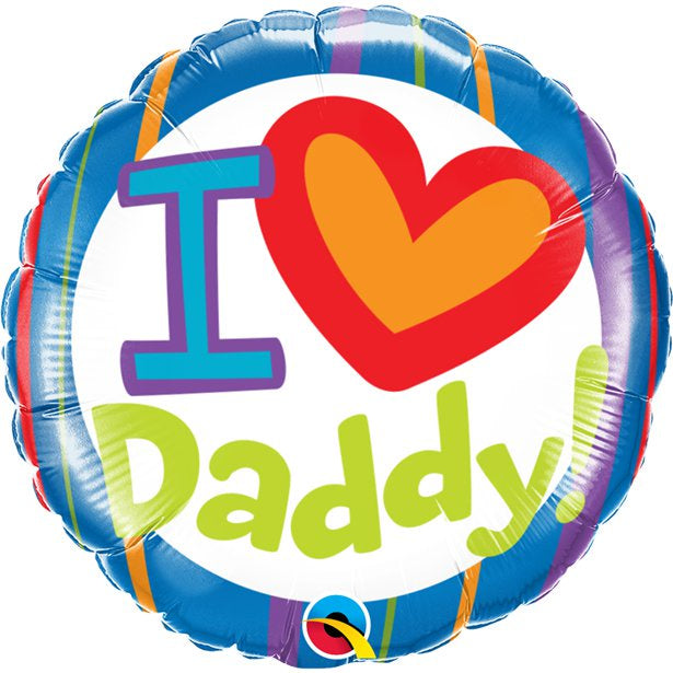 Balloon Foil Round Shape - I Love Daddy - 18''
