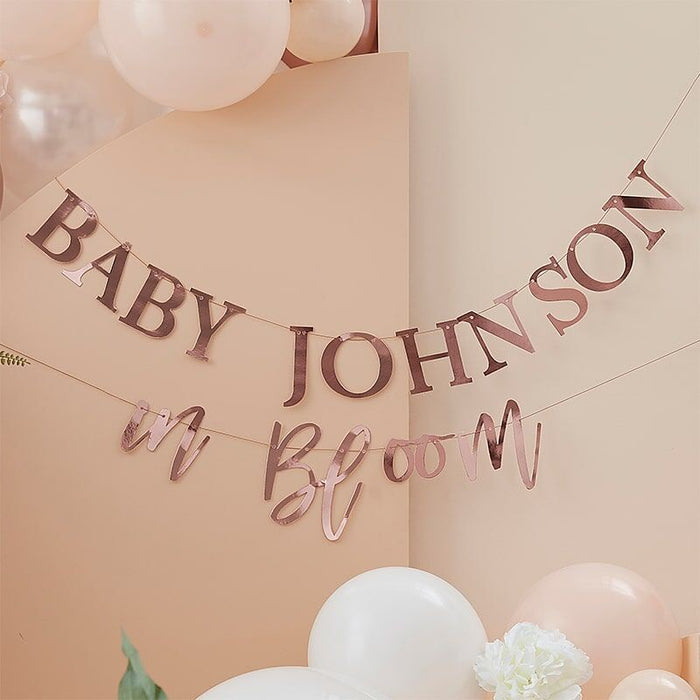 Baby in Bloom - Bunting - Customisable Baby in Bloom