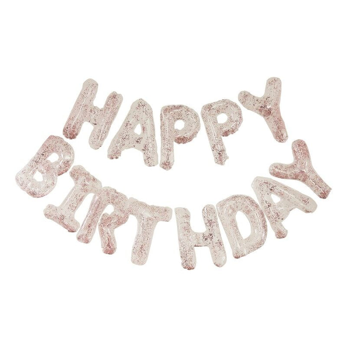 Mix It Up - Clear Happy Birthday Confetti Filled Balloons