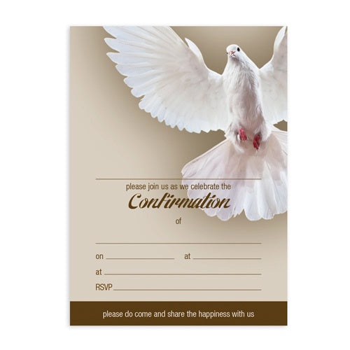 Invitation Fill-in - Confirmation Dove in Flight