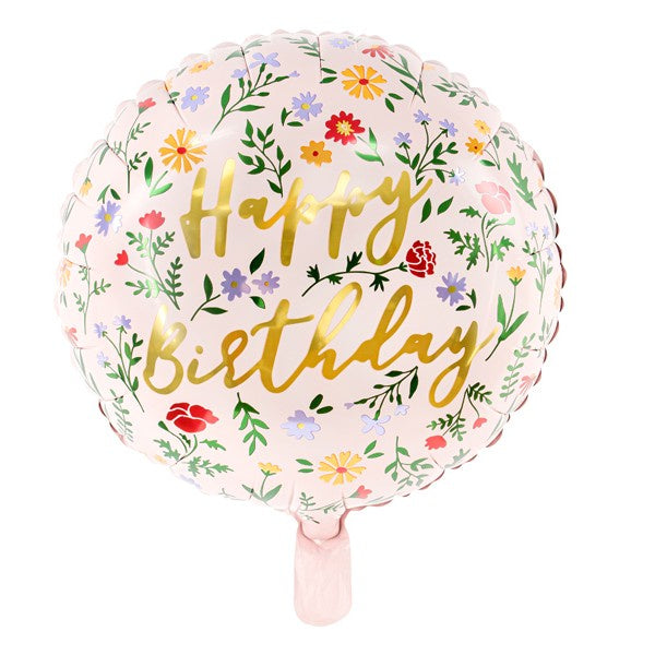 Foil balloon - Light Pink Happy Birthday - 14''