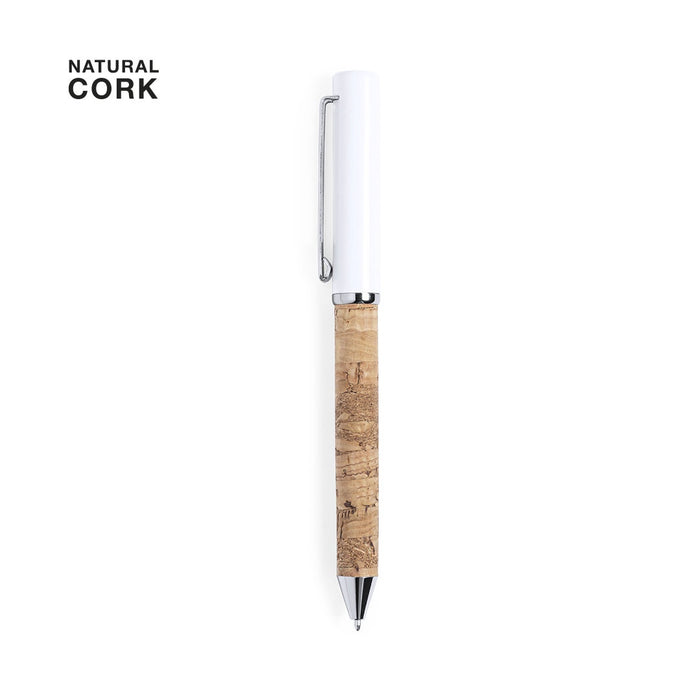 Cork Pen White in Gift Box