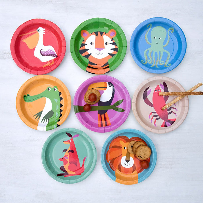 Colourful Creatures - Plates - Pack of 8