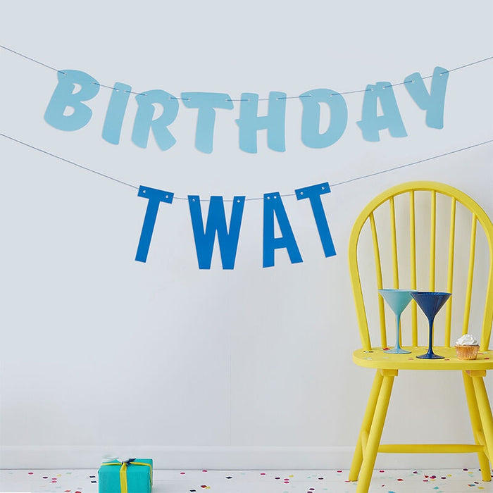 Birthday Twat Bunting - Blue