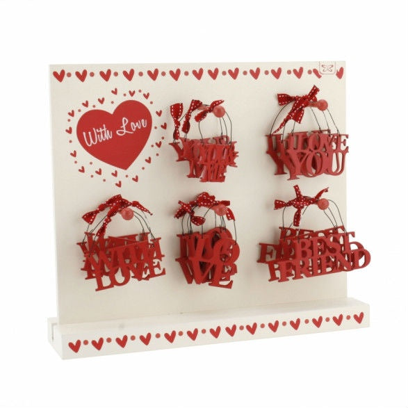 With Love Cut Out Sentiments On Stand