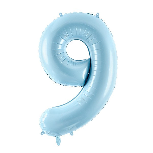 Balloon Foil Number - 9 Blue - 34" (86cm)