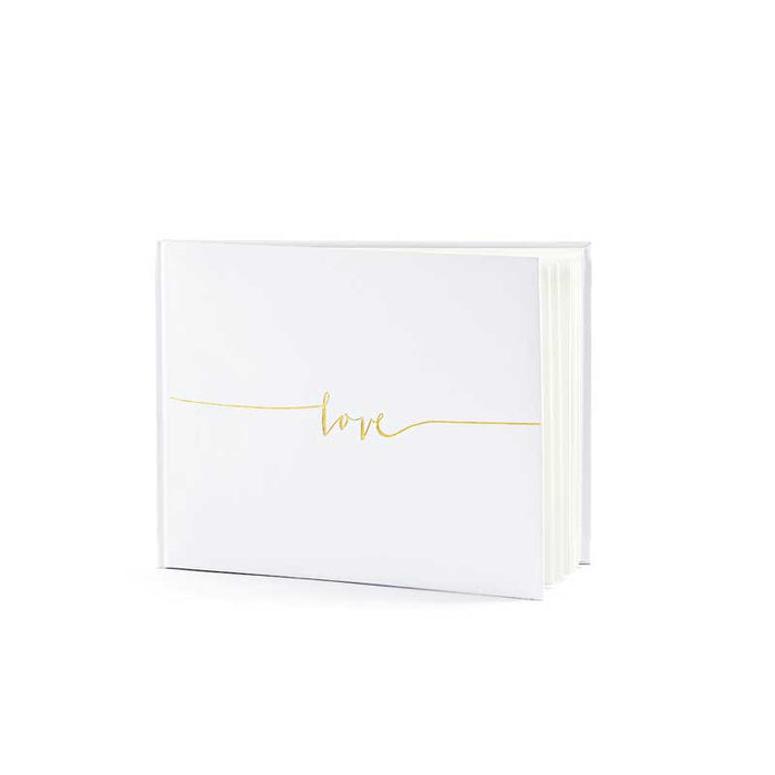 Guest Book - Gold Love Inscription