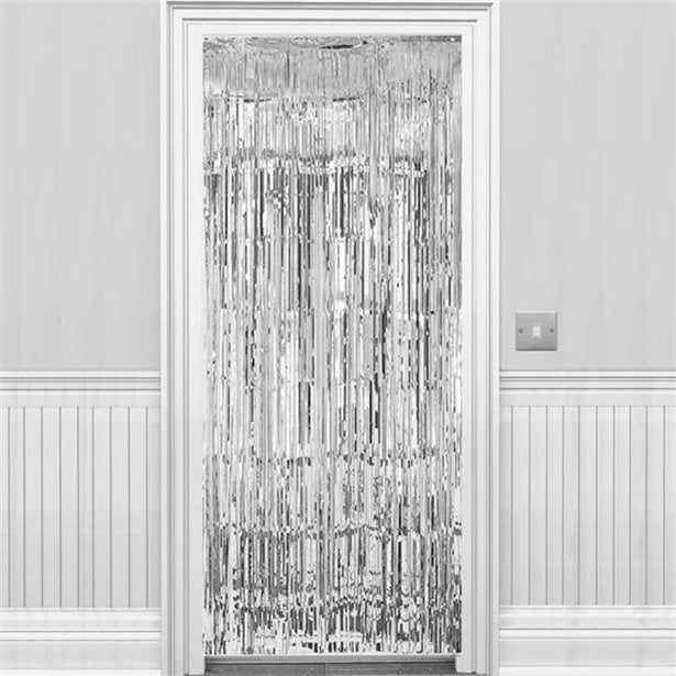 Silver Metallic Door Curtain - 2.4m