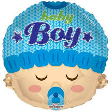 Balloon Foil Head Shape - Baby Boy 18''
