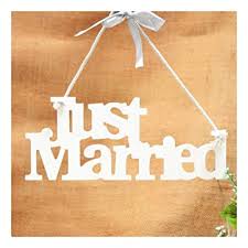 Hanging Just Married Sign