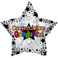 Congrats Graduate Stars Foil Balloon
