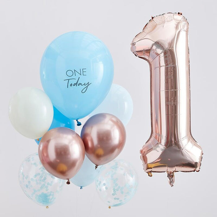 Balloons - Blue and Rose Gold 1 Today