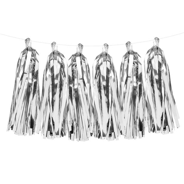 Garland Decoration - Silver Tassel - 1.5m