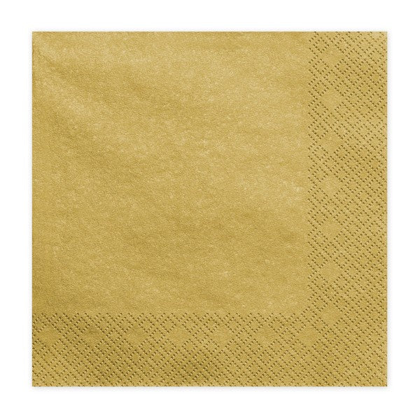 Lunch Napkins - Gold - 20pk