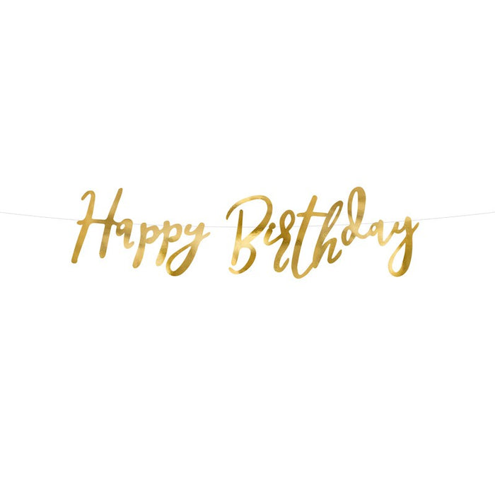 Letter Banner - Happy Birthday - Gold 0.6m