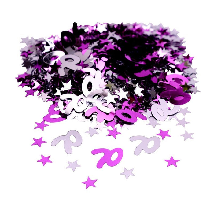 Table Confetti - 70th Birthday - Pink 14g