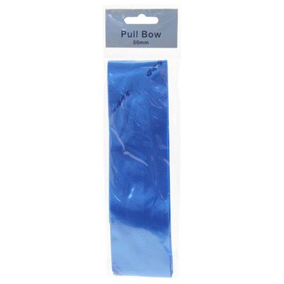 Royal Blue 50mm Single Pull Bow On Header