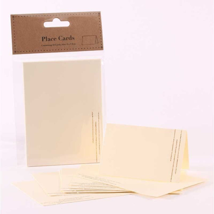 Ivory With Gold Glitter Place Cards - 10pk