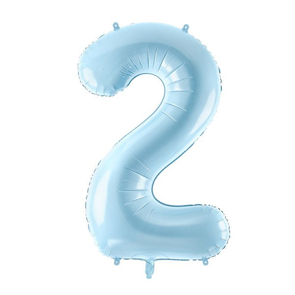 Balloon Foil Number - 2 Blue - 34" (86cm)