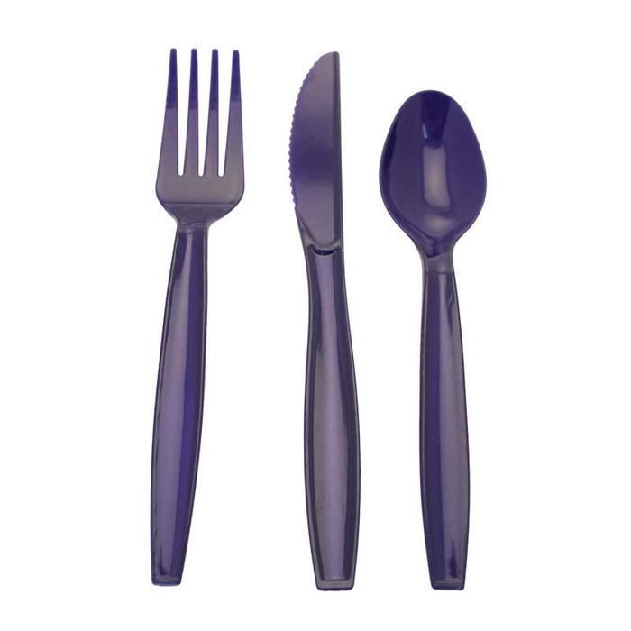 Cutlery Set - Plastic - Dark Blue 18pk