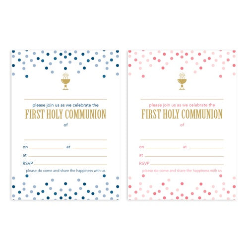 Invitation Fill-in - Holy Communion - Spots Design